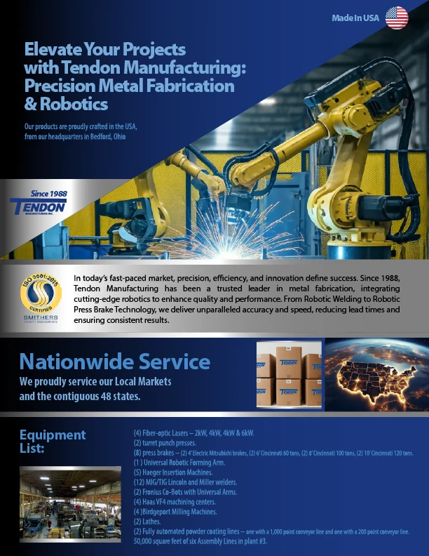 Tendon Manufacturing brochure