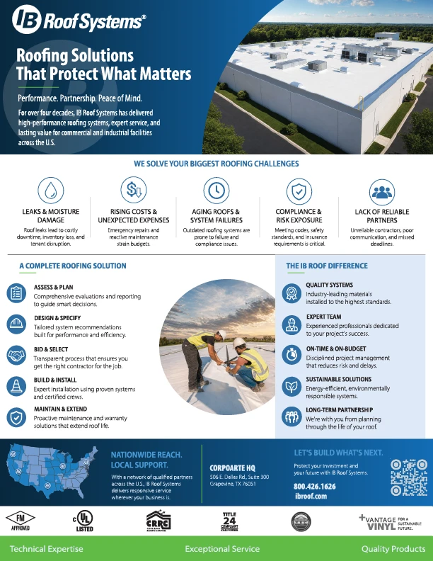 IB Roof Systems digital sell sheet